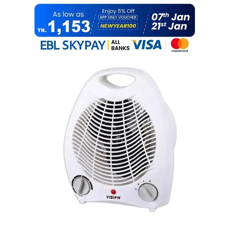 VISION Room Heater Easy 1000W Compatible with 100-120 Square Feet Approx. White