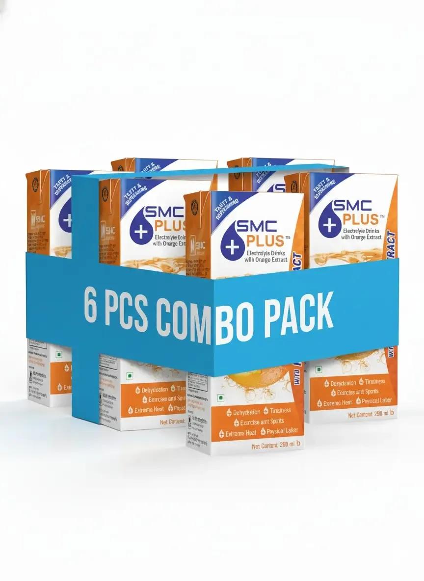 SMC Plus 250 ml Orange Flavored Electrolyte Drink 6 pcs Combo